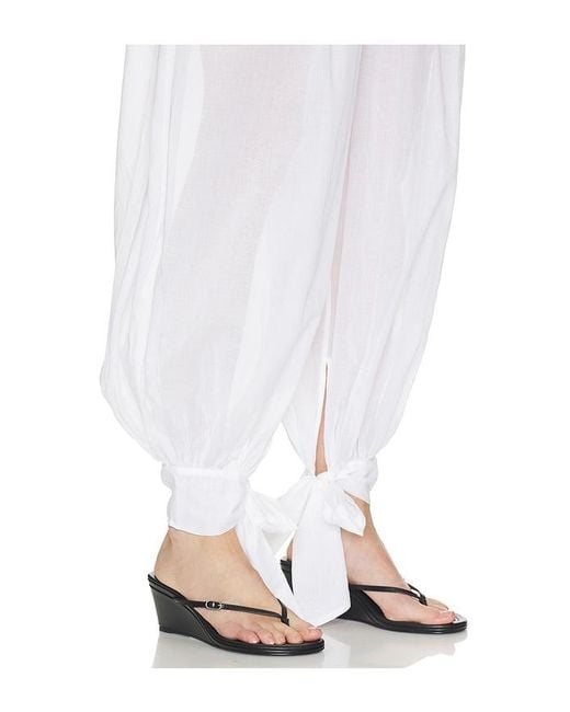 ANDAMANE White Noor Tied Up Maxi Pants