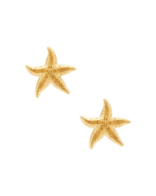 Lele Sadoughi Metallic Starfish Button Earrings