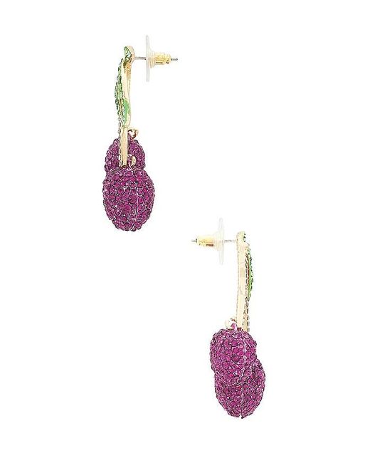 BaubleBar Purple Pave Cherry Drop Earrings