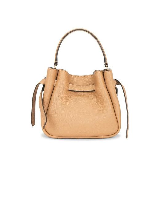 Tory Burch Natural Romy Mini Bucket Bag