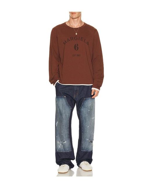 MM6 by Maison Margiela Brown Long-Sleeved Top for men