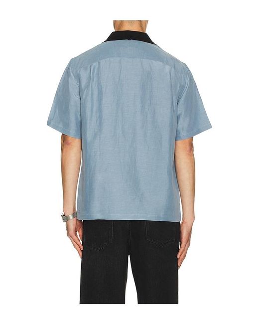 Rag & Bone Blue Avery Slub Shirt for men