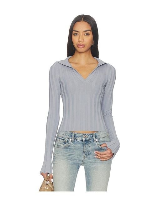 ALL THE WAYS Blue Azarliah Sweater Top