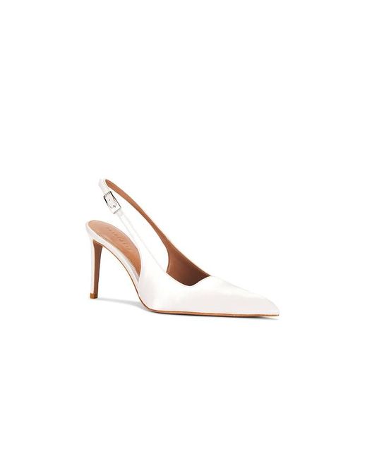 retroféte White Evelyn Satin Sling Back