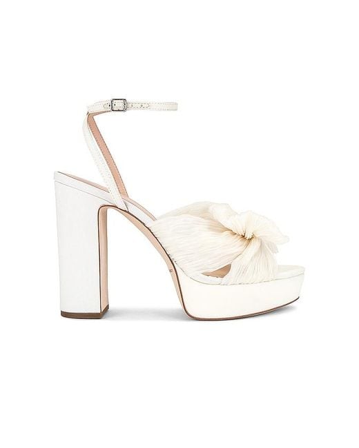 Loeffler Randall White Natalia Pleated Knot Platform