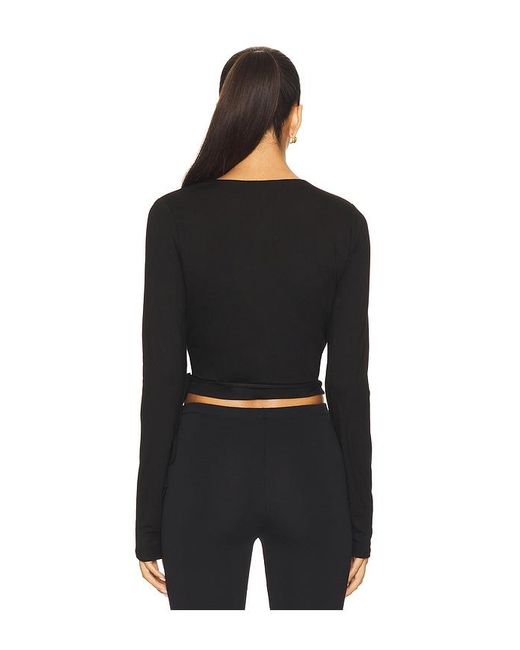 superdown Black Charlie Wrap Top