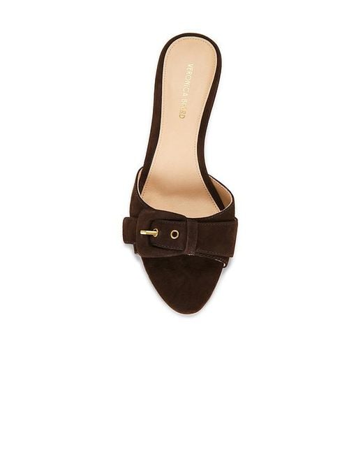 Veronica Beard Brown Tia Buckle Sandal