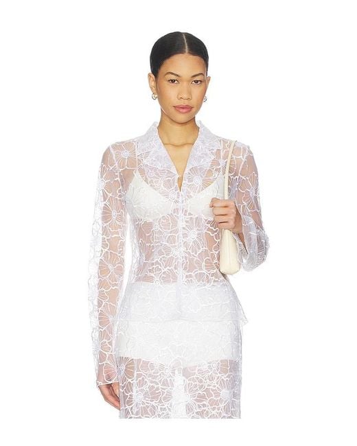 OperaSPORT White Flora Shirt