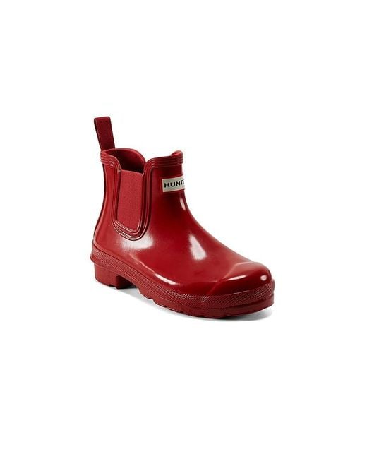 Hunter Red Original Chelsea Gloss Boot