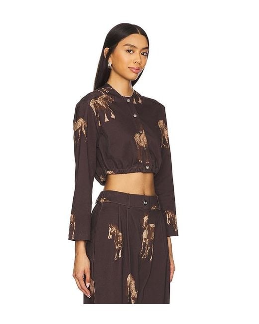 Milkwhite Black Cropped Top