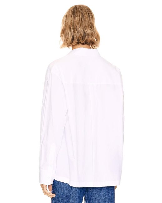 Alexander Wang Apple Patch Button Up Shirt White