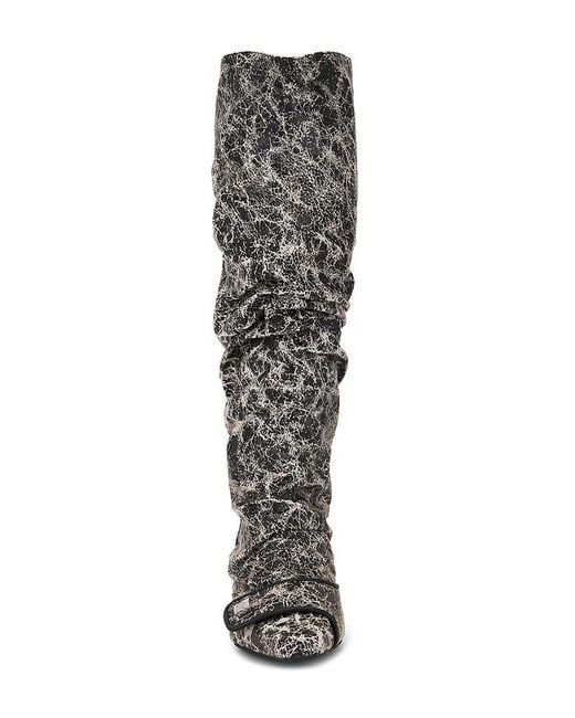 Dirt Black Boot Gathered