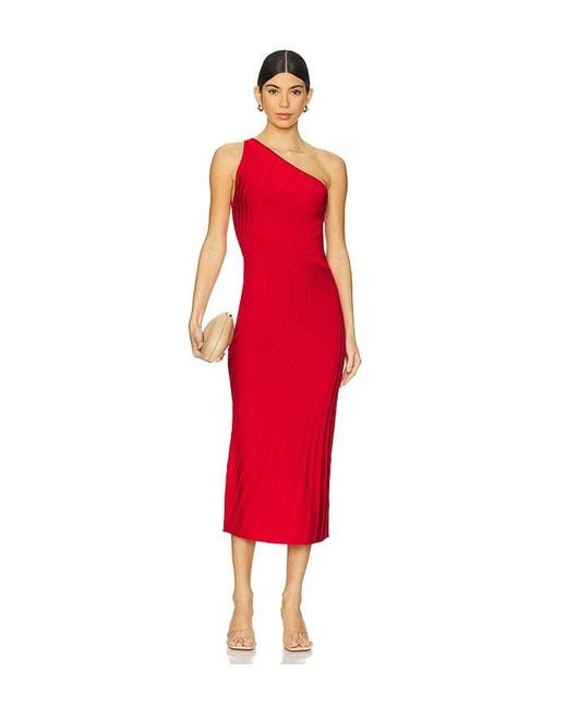 Cult Gaia Red Raith Knit Dress