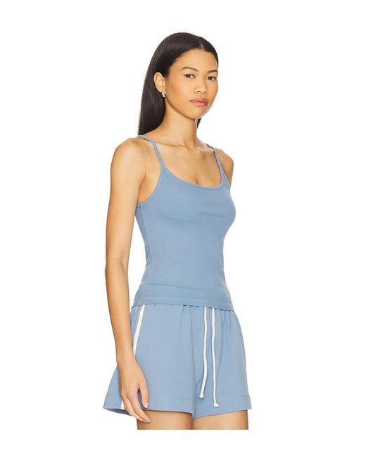 DONNI. Blue The Rib Spaghetti Tank