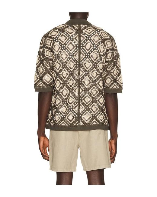 AllSaints Natural Morena Knitted Shirt for men