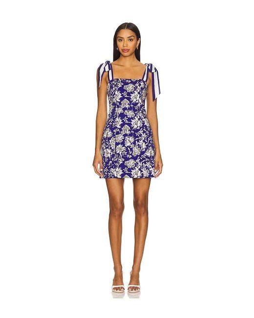 Alice + Olivia Blue Minikleid Maryann