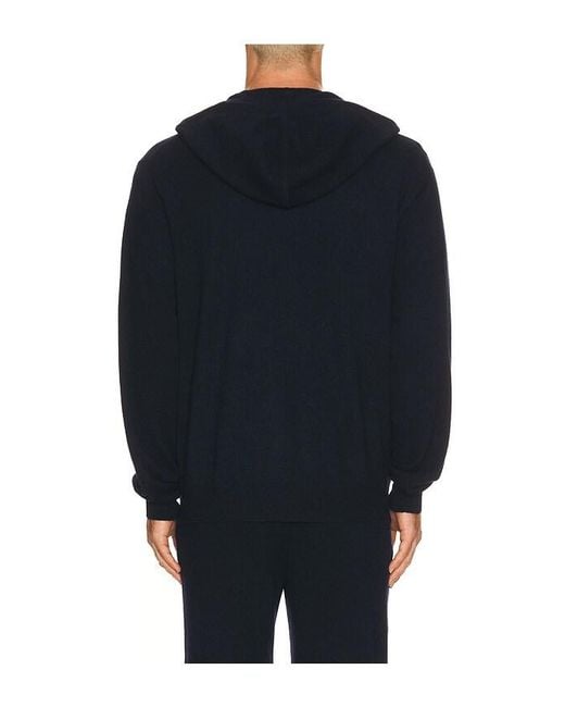Lisa Yang Black Emerson Hooded Zip Sweater for men