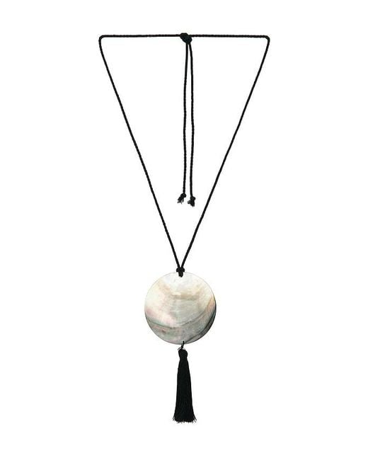Lovers + Friends Black Jordan Shell Necklace
