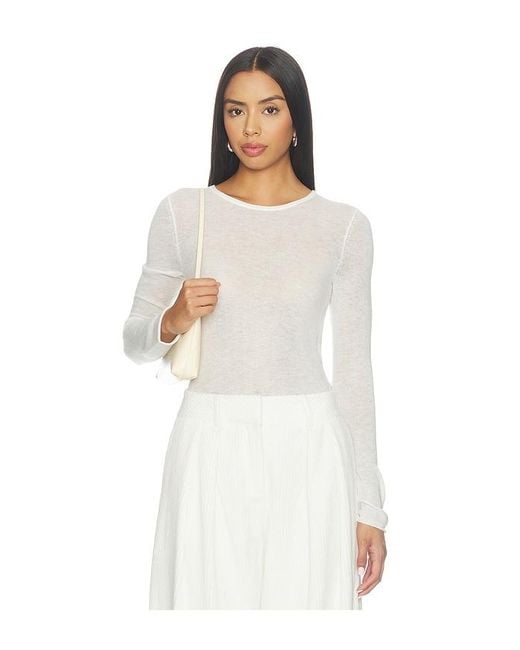 Sans Faff White Alpaca Sheerline Top