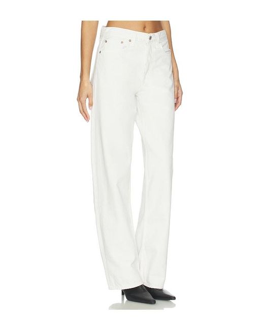 Agolde White Arc Loose Wide Crop Jeans