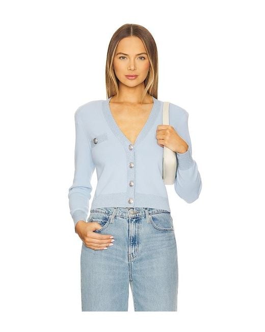 L'Agence Blue 'Agence Taya Cropped Cardigan
