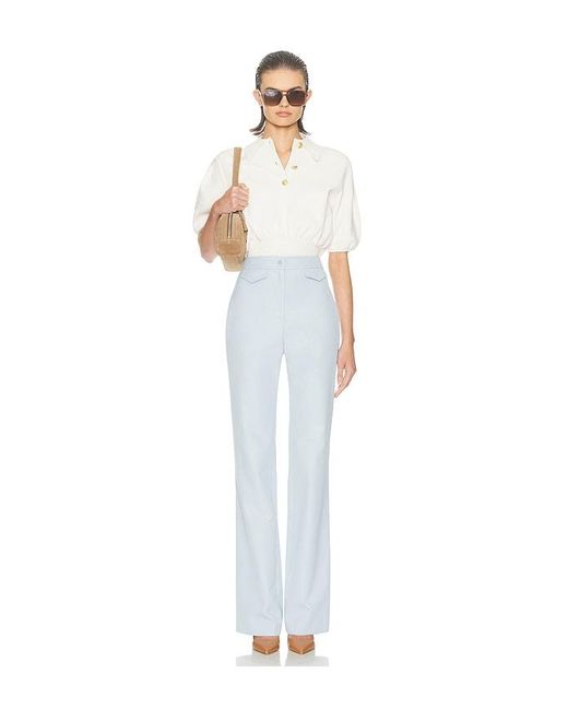 Helsa White The Kick Flare Suit Pant