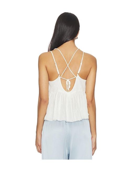 Free People White Ariel Cami