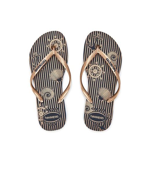Havaianas Black Slim Nautical Sandal