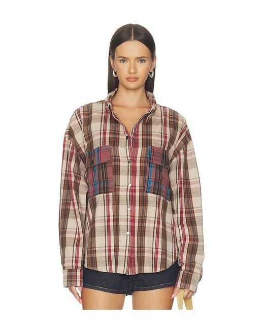One Teaspoon Multicolor Prairie Check Daria Shirt