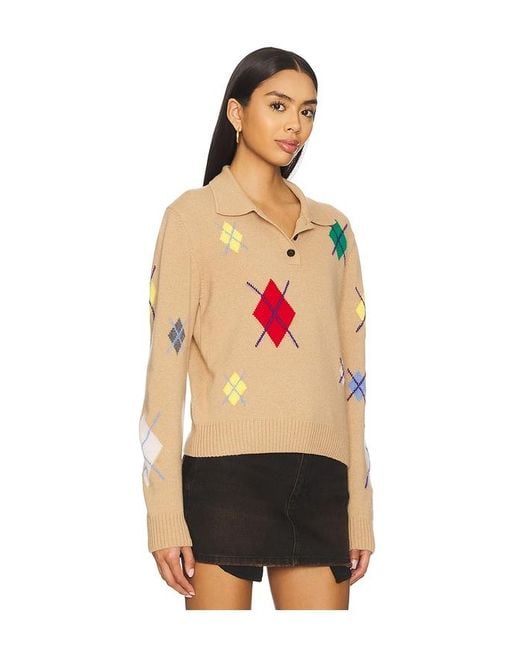 MSGM Black Broken Argyle Sweater