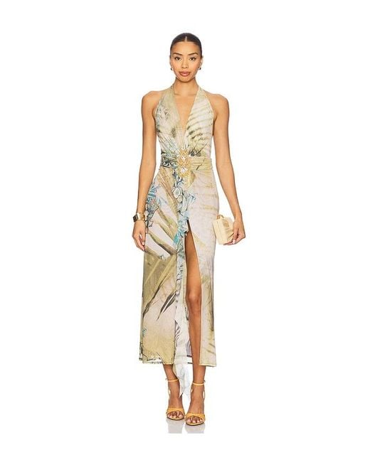 Jaded London Cindy Plunge Maxi Dress in White | Lyst