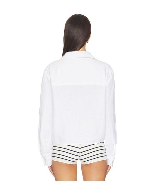 Sanctuary White More Love Linen Tie Top
