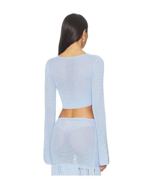 Devon Windsor Blue Erin Longsleeve Top