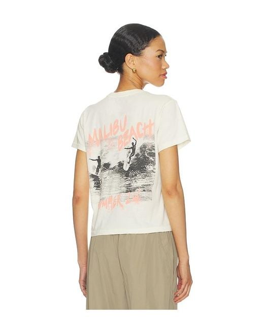 Anine Bing Natural Shelley Tee Surfer