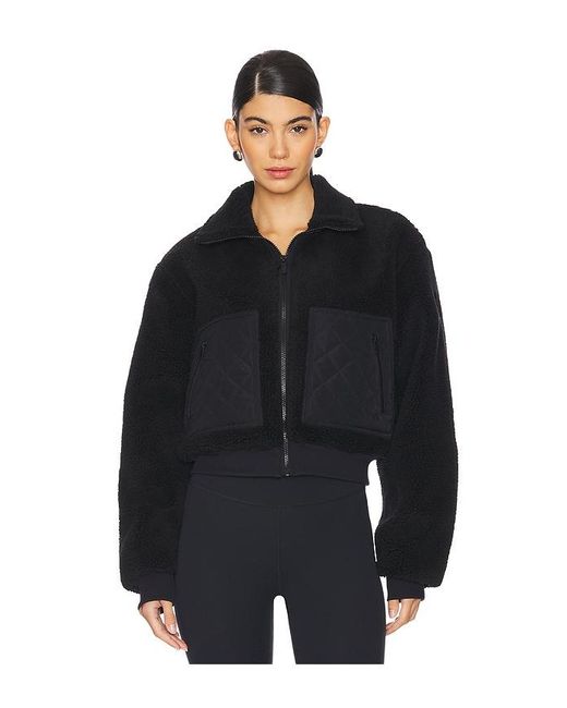 Alo Yoga Black Sherpa Edge Bomber