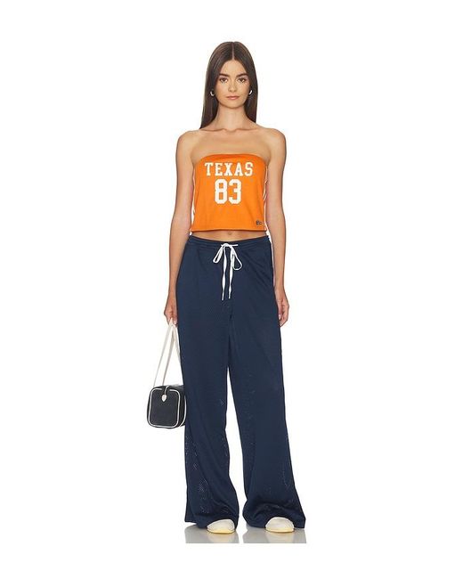 Hype and Vice Orange Texas Jersey Tube Top