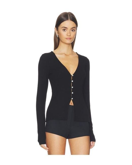 FAVORITE DAUGHTER Black The Good Luck Long Sleeve Top