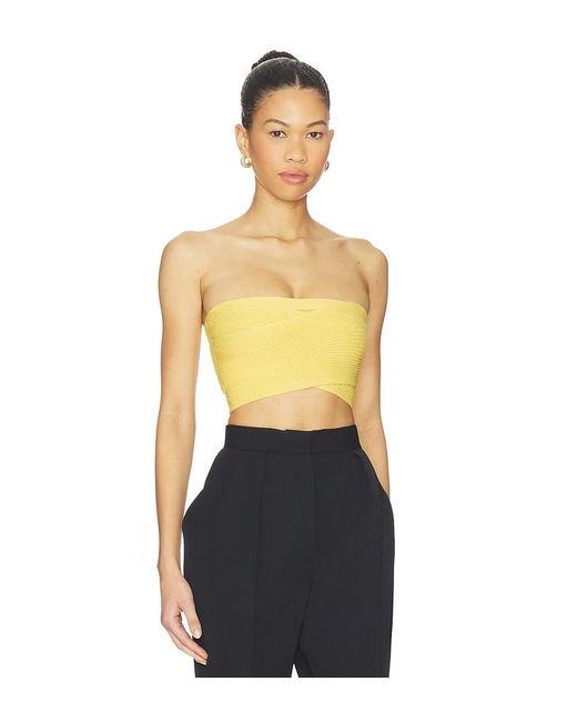 Balmain Blue Brassiere Knit Top