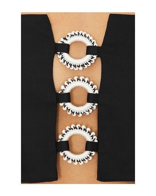 MY BEACHY SIDE Black Square Neck Crop Top