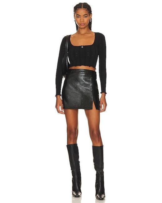 Steve Madden Black Cameron Mini Skirt