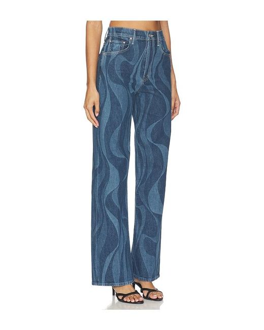 Mother Blue The Lasso Sneak Jeans