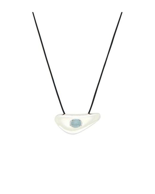 Loren Stewart Black Modernist Cord Pendant Necklace