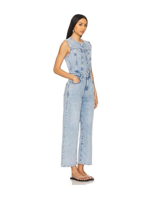 PAIGE Blue Cirie Ankle Denim Jumpsuit