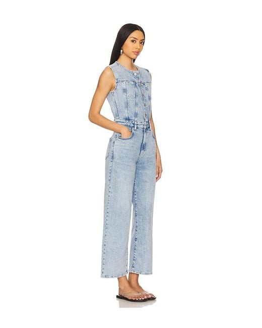 PAIGE Blue Cirie Ankle Denim Jumpsuit