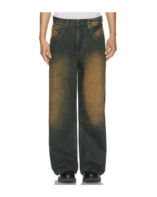 Jaded London Green Colossus Jeans for men