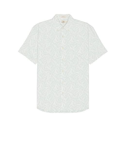 Faherty Brand White Short Sleeve Breeze Shirt for men