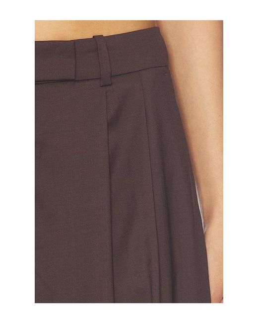 Remain Brown Cocoon Suiting Pants With Pleats
