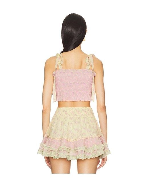 LoveShackFancy Natural Corbin Top