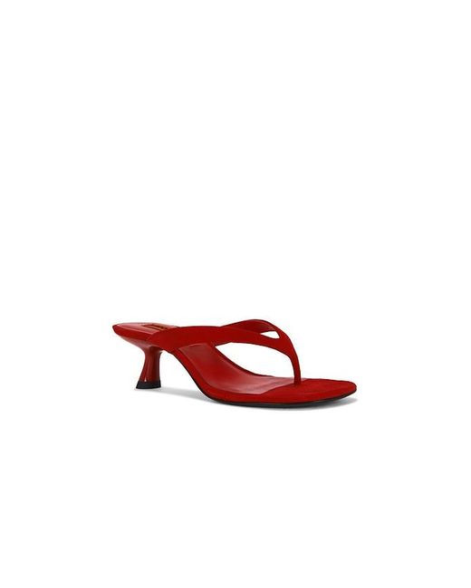 Simon Miller Red Suede Beep Thong