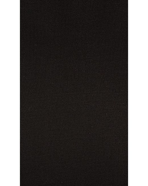Enza Costa Black Silk Rib Ankle Length Tank Dress